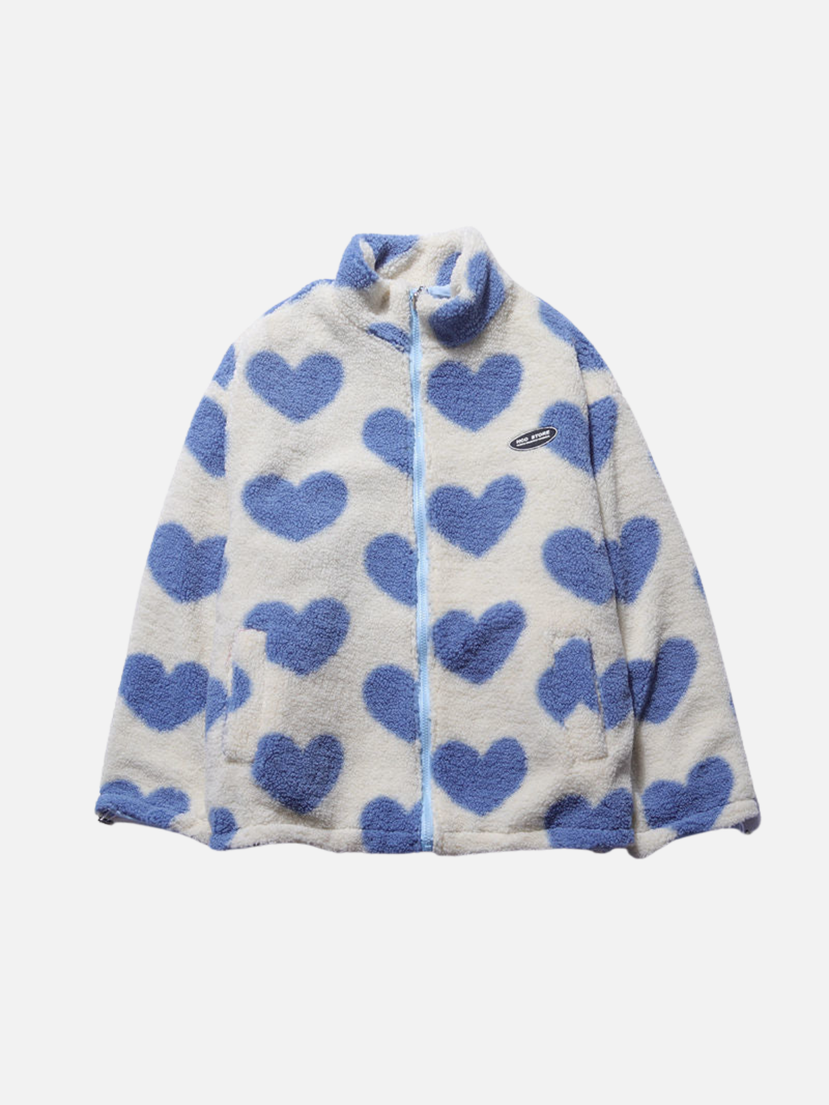 Zoe - Veste décontractée réversible à imprimé cœurs