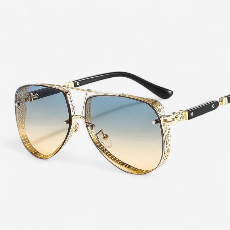 SunGleam – Ochelari de soare ovali cu ramă și lentile degrade