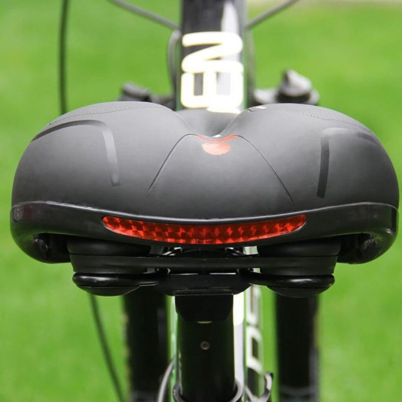 ErgoSeat – Comfortable padded bike saddle with ventilation zone and reflective safety strip