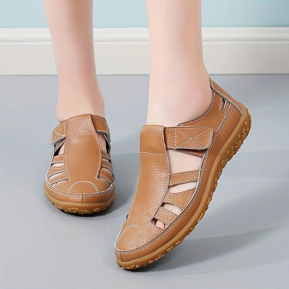 Sarah - Chaussures à bout fermé avec fermeture velcro et ajustement réglable