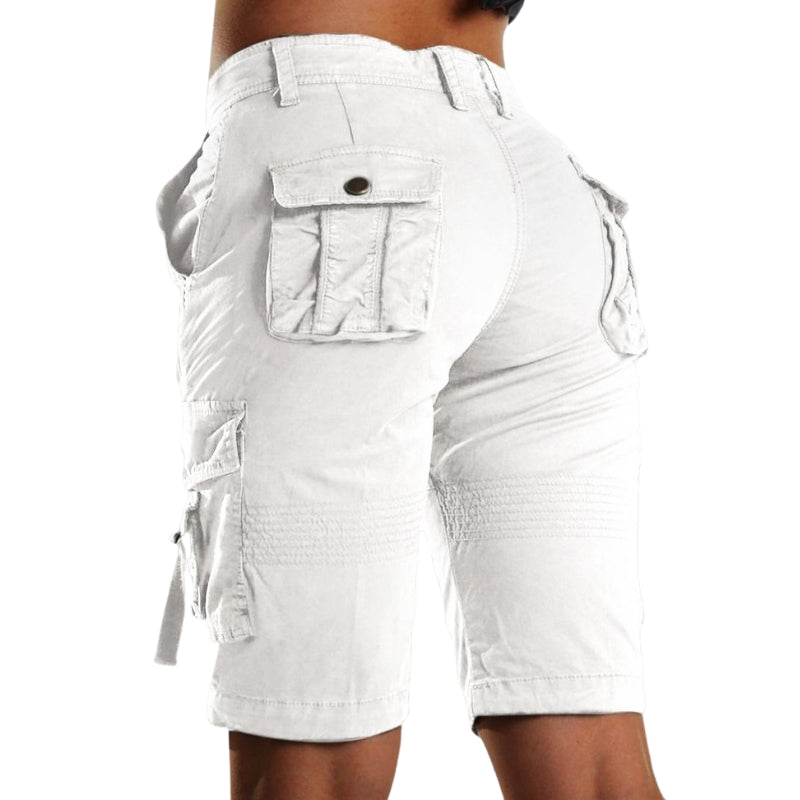Lena – Pantaloncini Cargo Donna Flessibili con Vita Regolabile e Tasche Portaoggetti