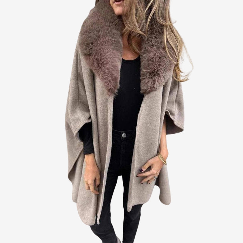 Eleanor – Palton de lungime medie cu mâneci lungi și căptușeală de blană