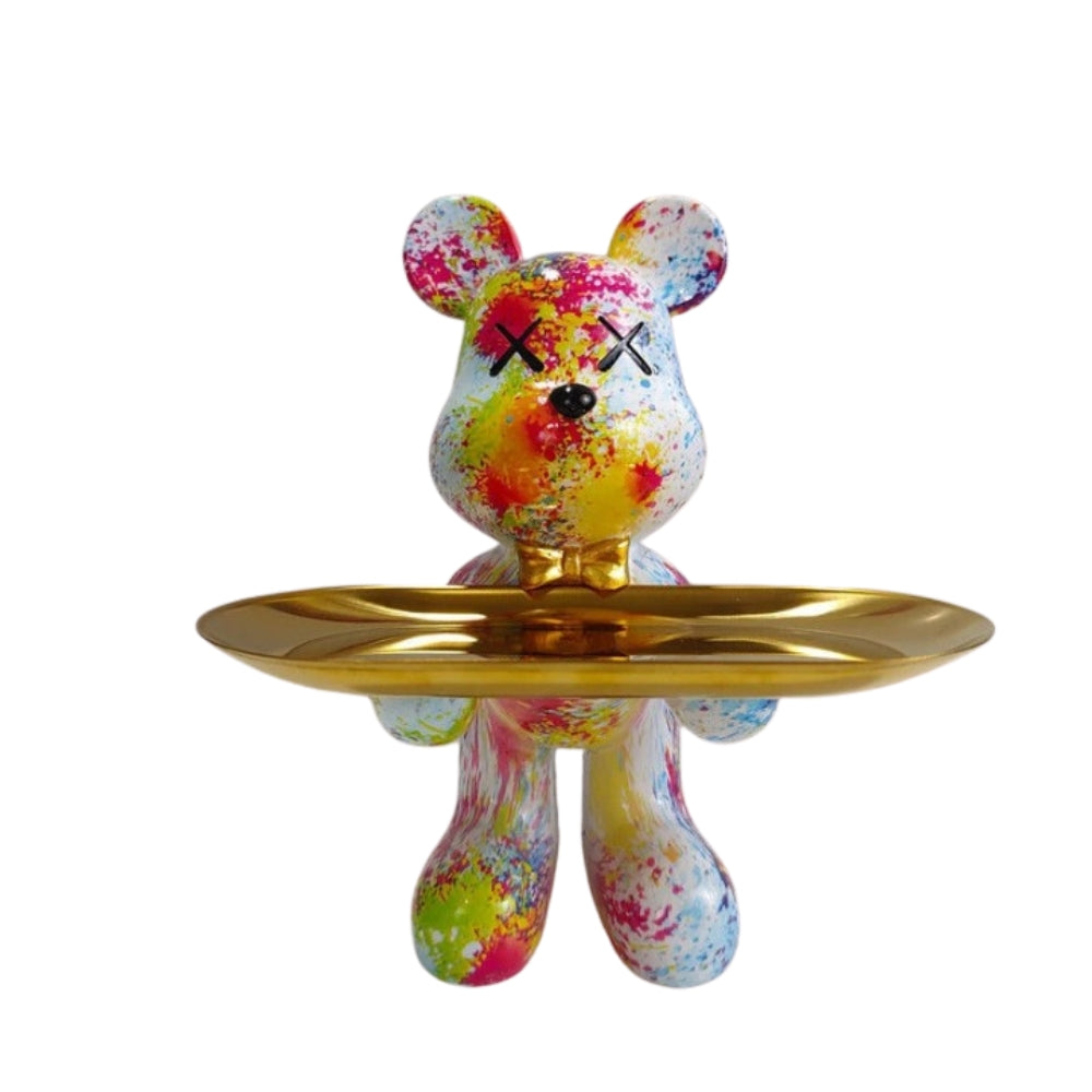 MuseBears - Scultura decorativa artigianale a vassoio per riporre piccoli oggetti