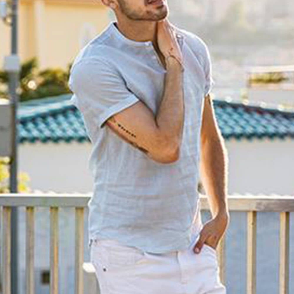 Miller – Chemise élégante à manches courtes avec fermeture à boutons et coupe confortable
