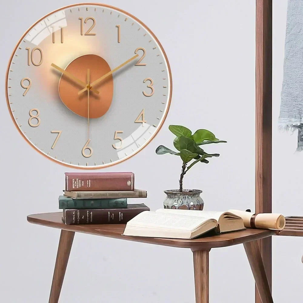 ClarityTime - Minimalistische wandklok met helder digitaal display en stille werking