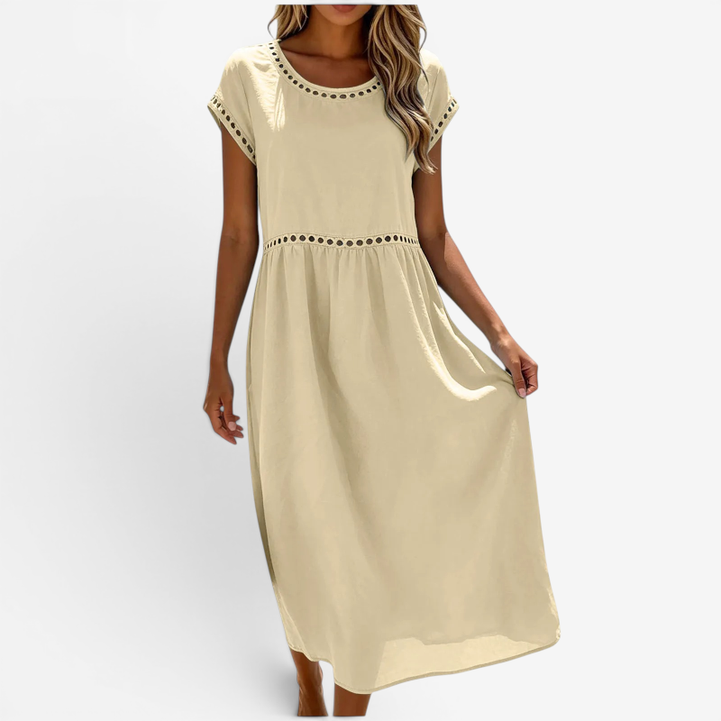 Women’s Crew Neck Short Sleeve Maxi Dress