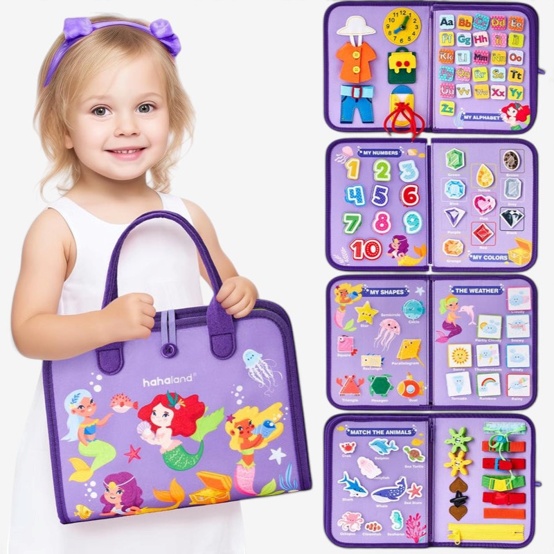 FeltLearn - tablica aktywności Montessori z elementami edukacyjnymi