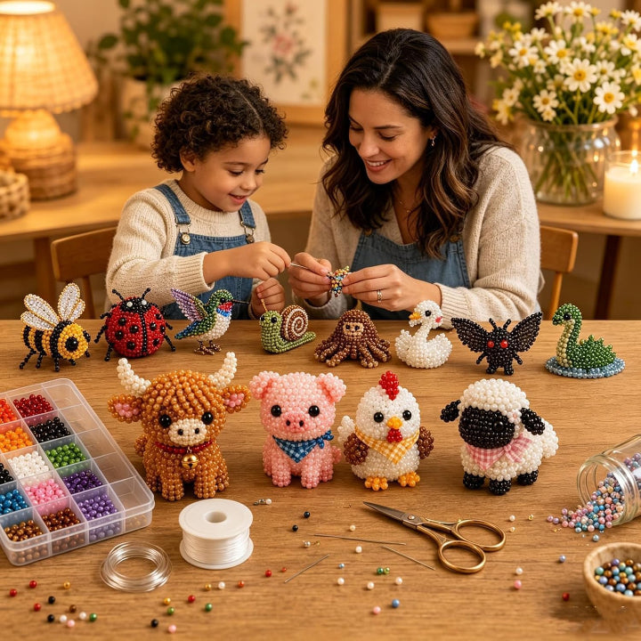 Beadimals - Kit de manualidades de animales con cuentas en 3D