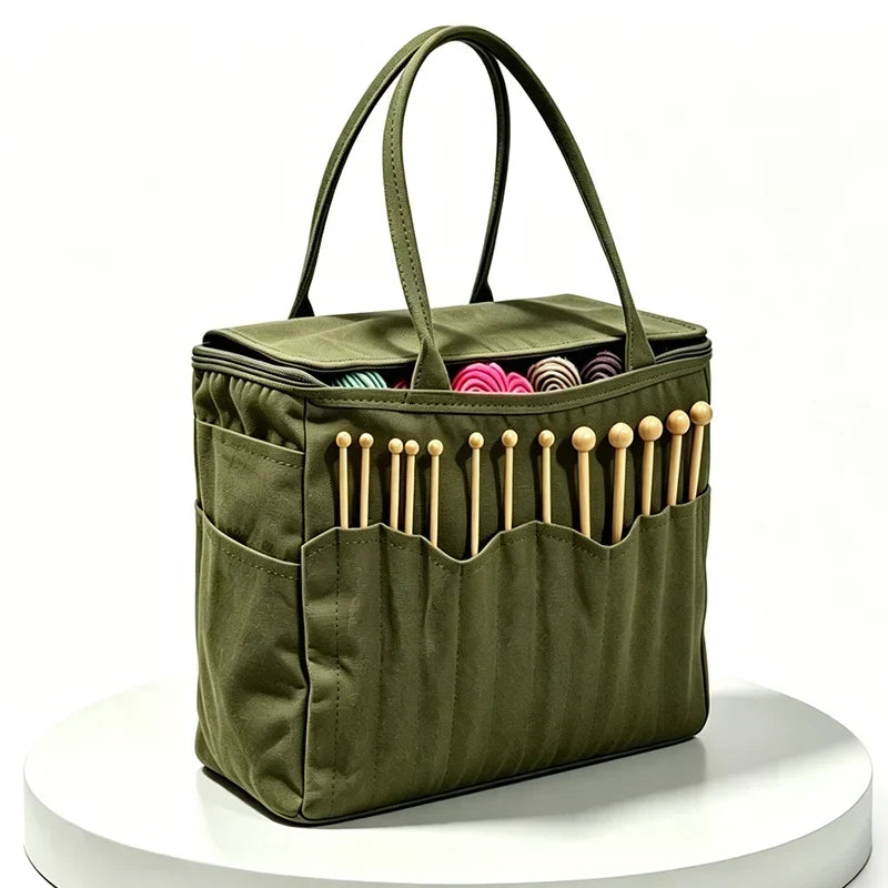 Yarnpath - Canvas Storage Bag With Metal Yarn Guides
