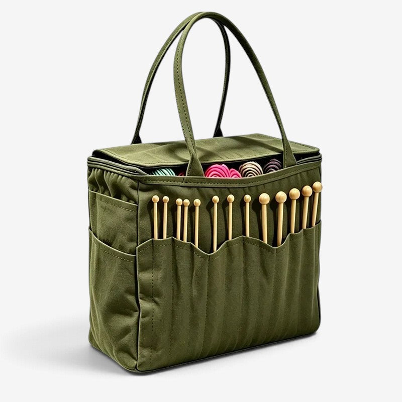 Yarnpath - Canvas Storage Bag With Metal Yarn Guides