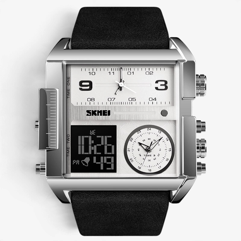 ChronoTwin - Reloj de doble movimiento con esfera extragrande de 50mm