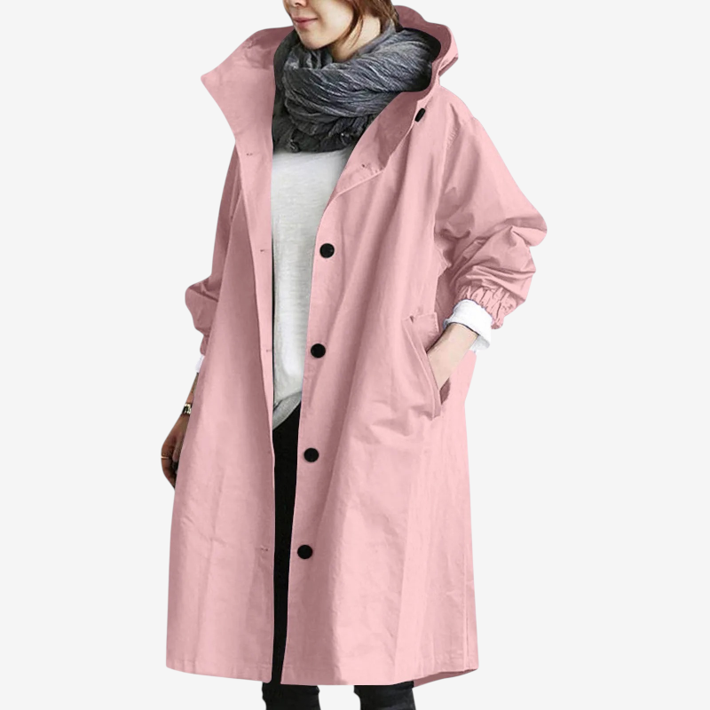 Trench-coat oversize à manches longues pour femme