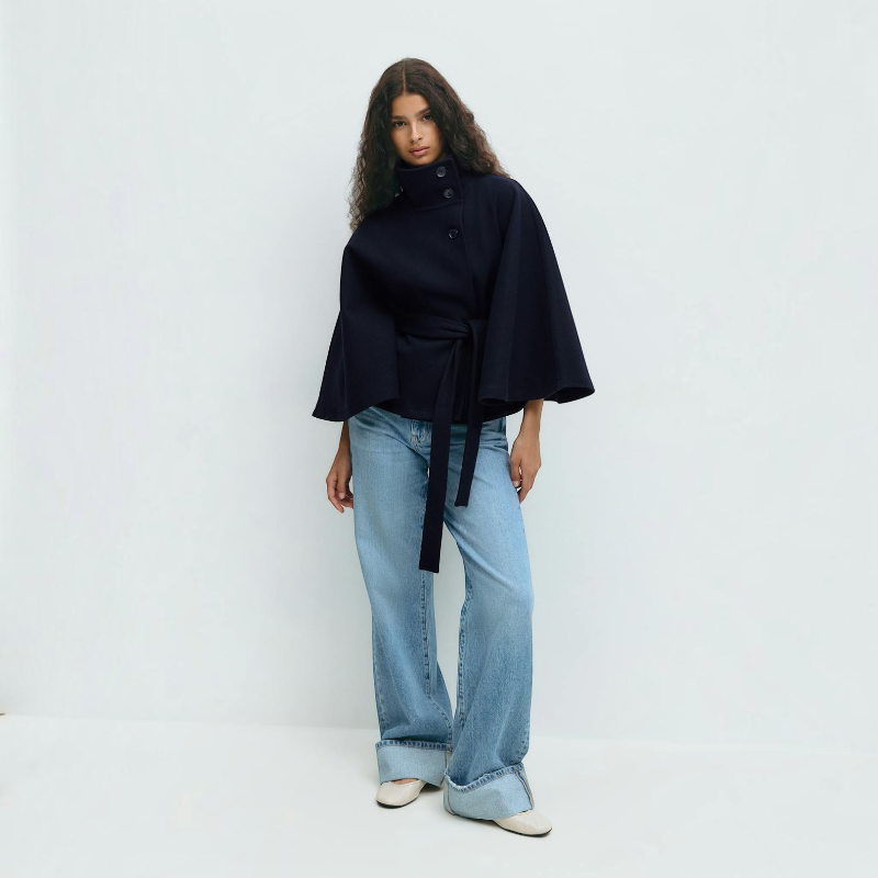 Cappotto donna con maniche svasate