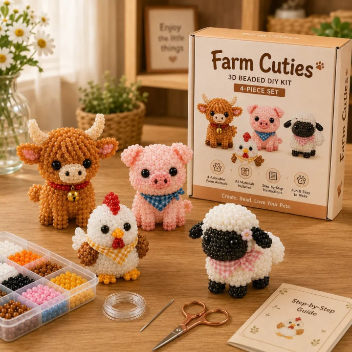 Beadimals - Kit de manualidades de animales con cuentas en 3D
