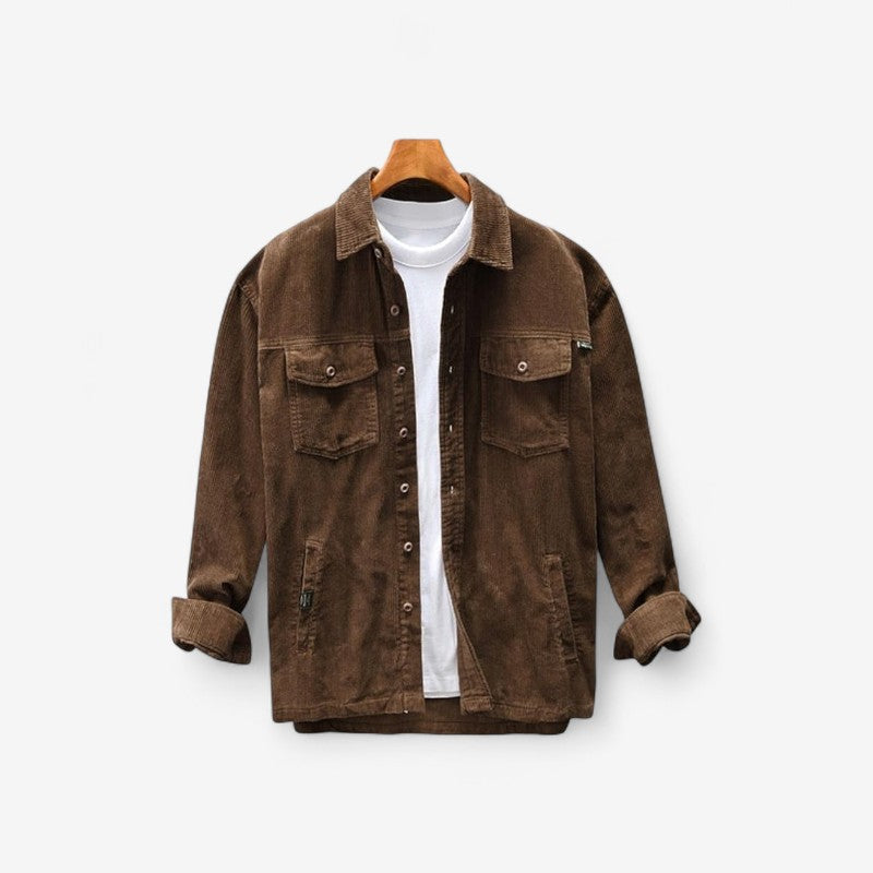 Jensen – Veste à manches longues avec col retourné et fermeture à boutons