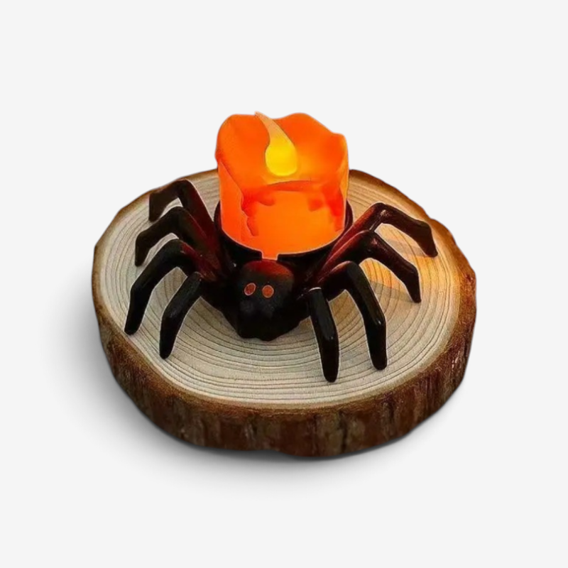 Suportes para velas de Halloween com designs decorativos