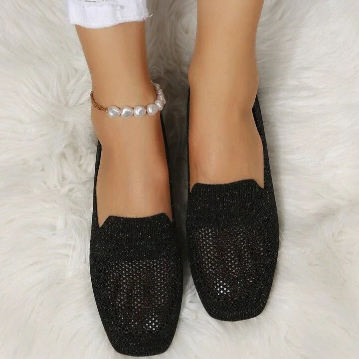Lina - Lekkie płaskie buty z oddychającą siateczką i antypoślizgową podeszwą