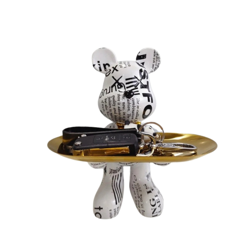 MuseBears - Scultura decorativa artigianale a vassoio per riporre piccoli oggetti