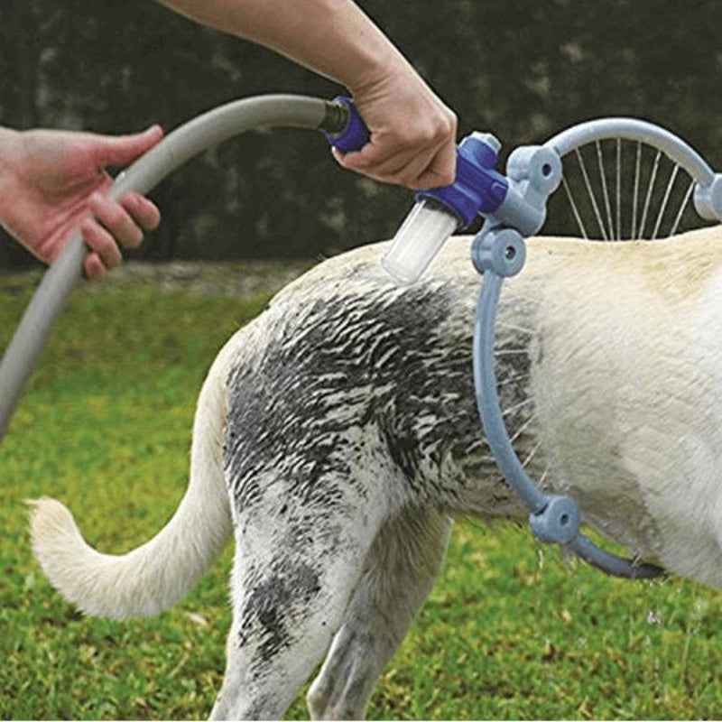 PawRinse - Doccia per animali domestici con spruzzatore rotante e regolazione dell’acqua
