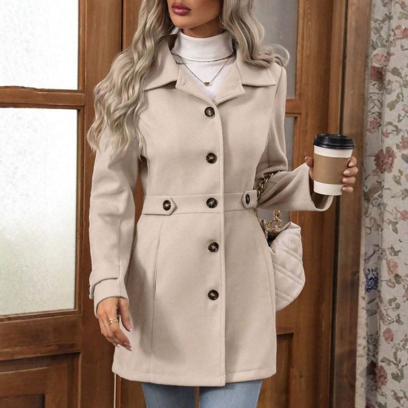 Magnolia - Cappotto a maniche lunghe con collo a risvolto