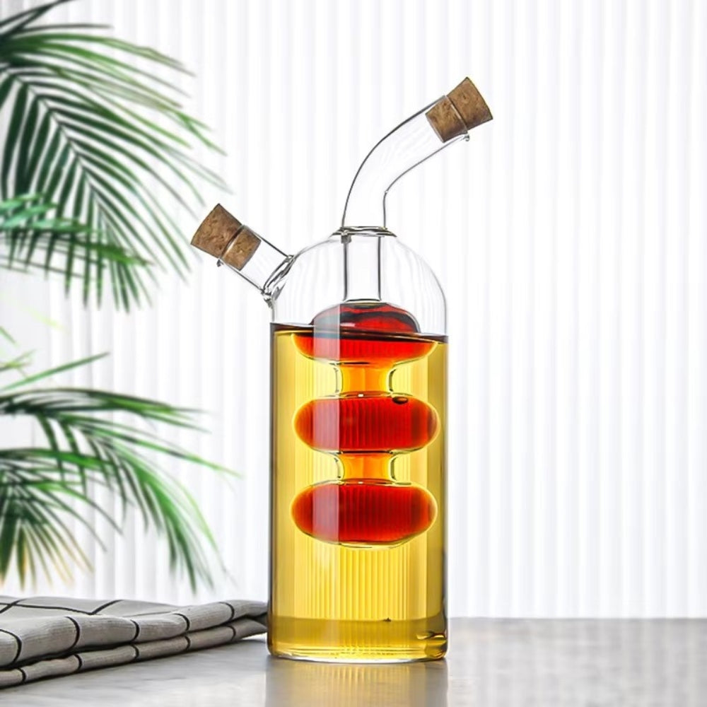 PourVista – Two-chamber dispenser set with artistic inner shapes for stylish serving of liquids