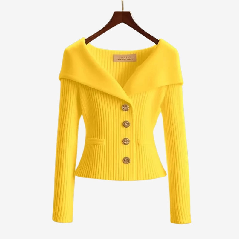 Emma - Cardigan à manches longues avec fermeture à boutons