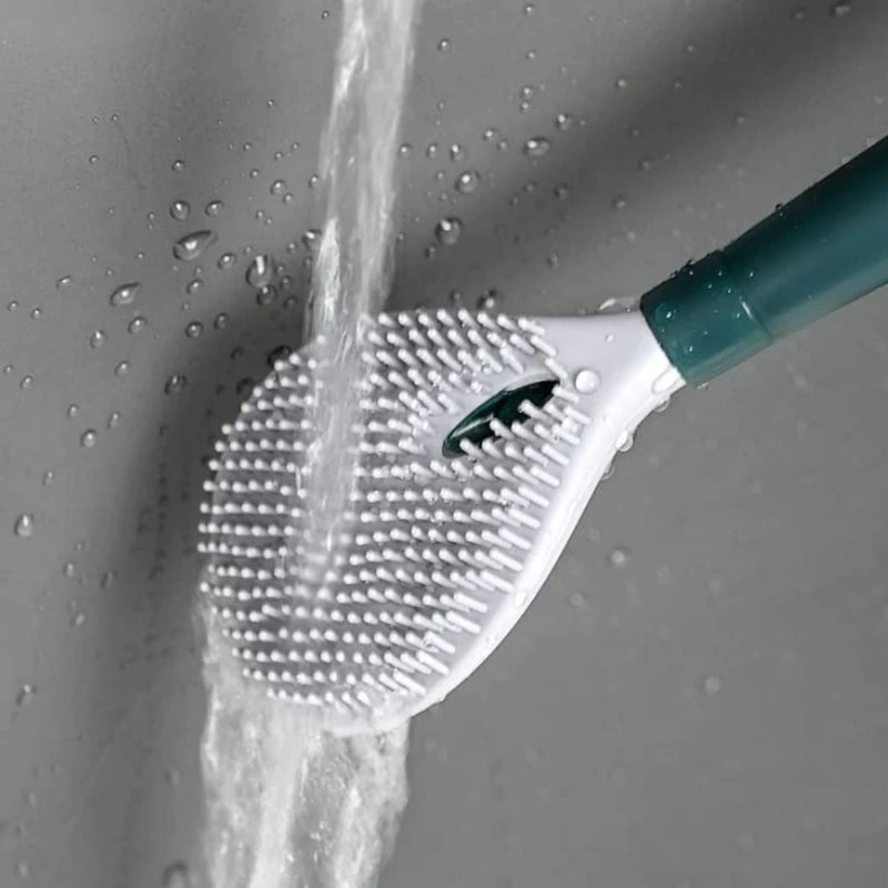 FlexClean - Spazzola flessibile per WC con supporto per una pulizia efficace