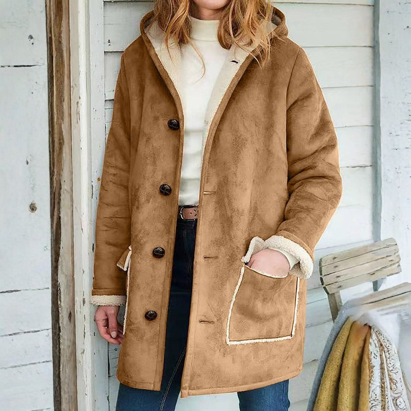 Bella - Manteau à manches longues avec fermeture à boutons