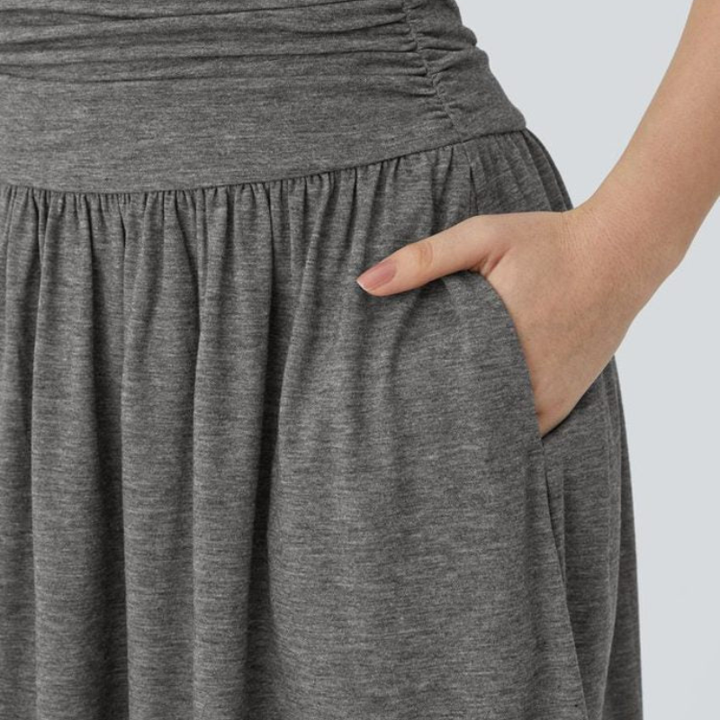 Victoria – Jupe courte taille haute avec volants et poches