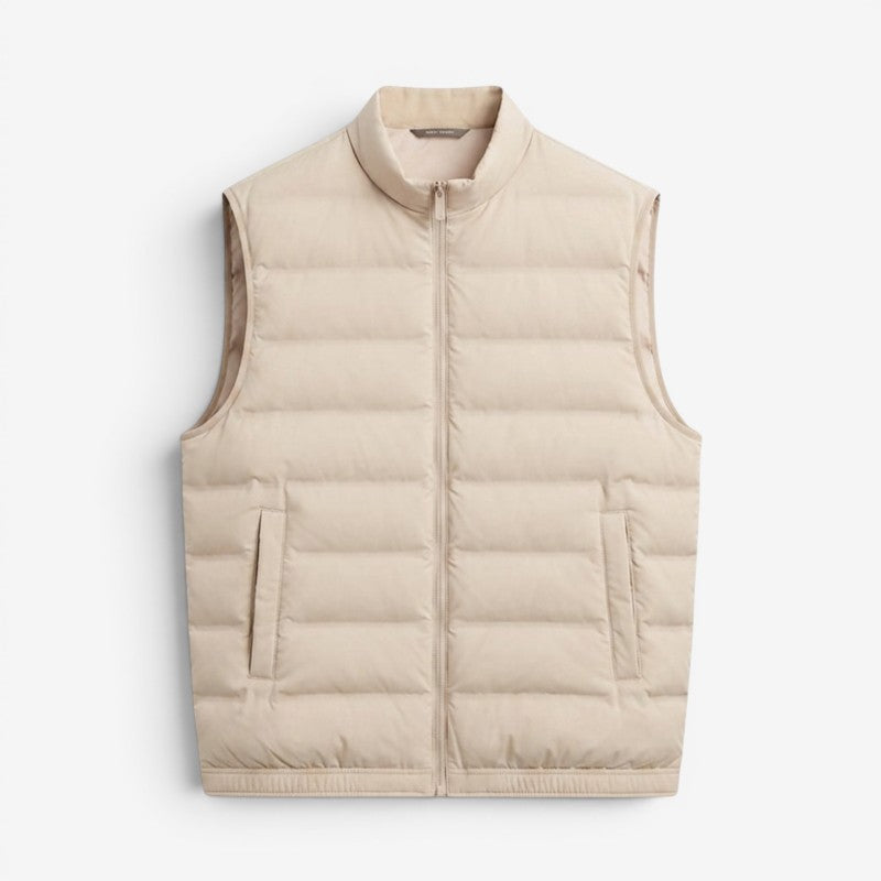 Gilet senza maniche da uomo con cerniera frontale