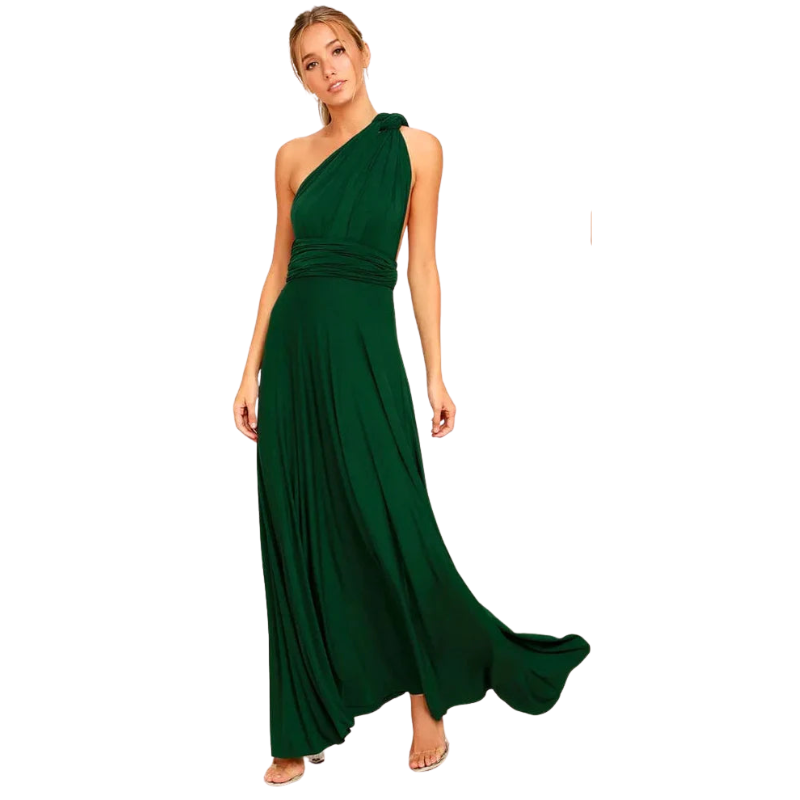 Ariana – Robe maxi portefeuille avec silhouette fluide et fermeture à nouer réglable