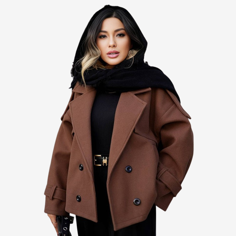 Athena - Cappotto a maniche lunghe con colletto a rever