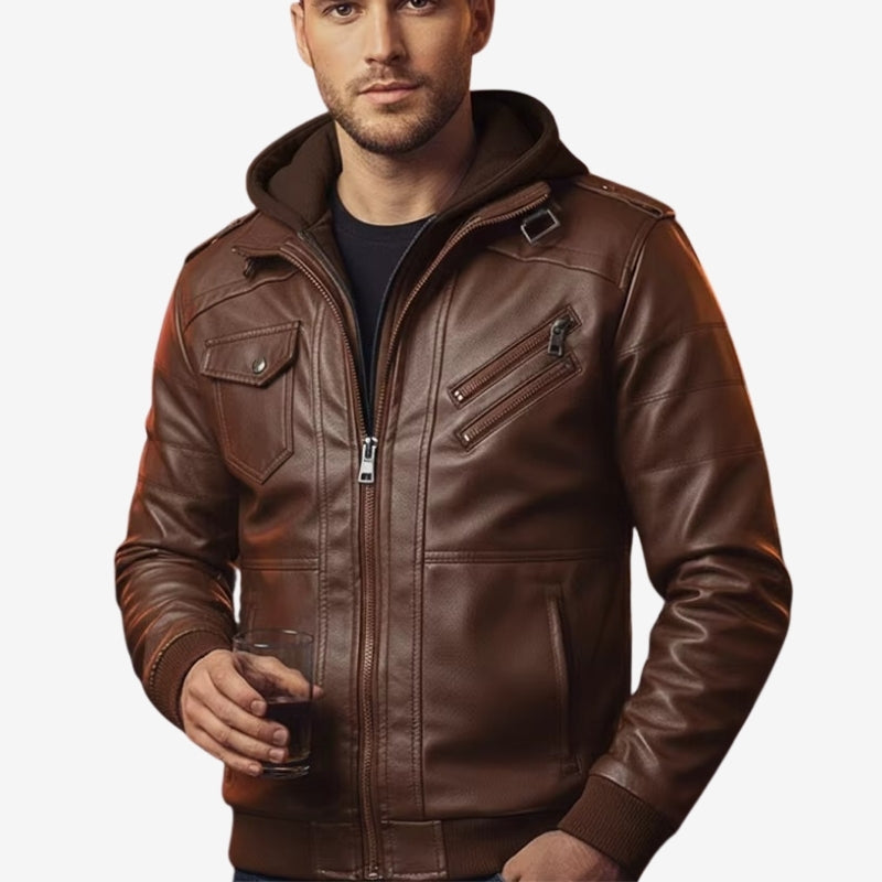 Alden - Veste zippée à manches longues avec capuche