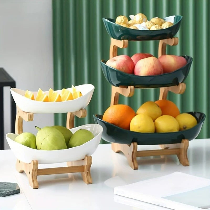 HoldNest – Modern Fruit Bowl with Removable Multi-layer Trays
