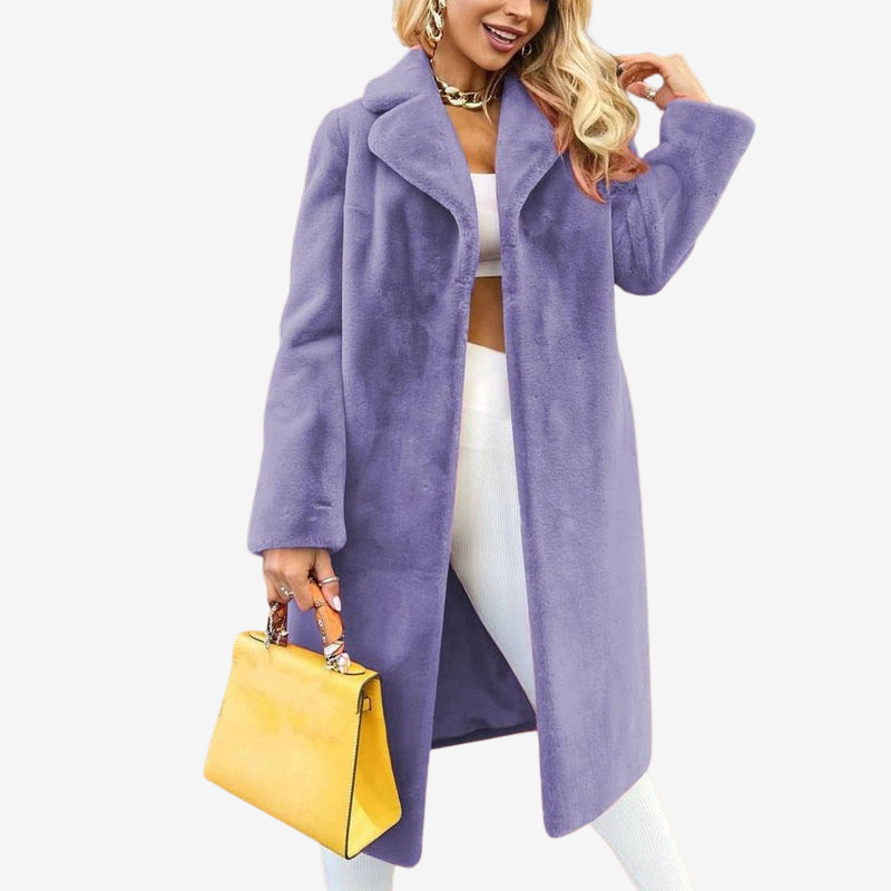 Matilda - Cappotto lungo a maniche lunghe con cintura annodata