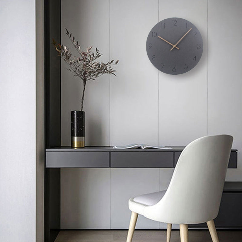 TimeAura – Horloge murale ronde avec affichage numérique et fonctionnement sur piles
