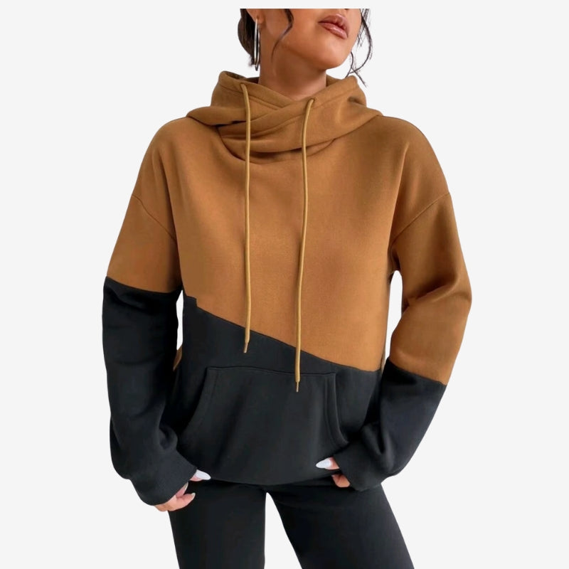 Lina - Long sleeve hoodie with front pockets