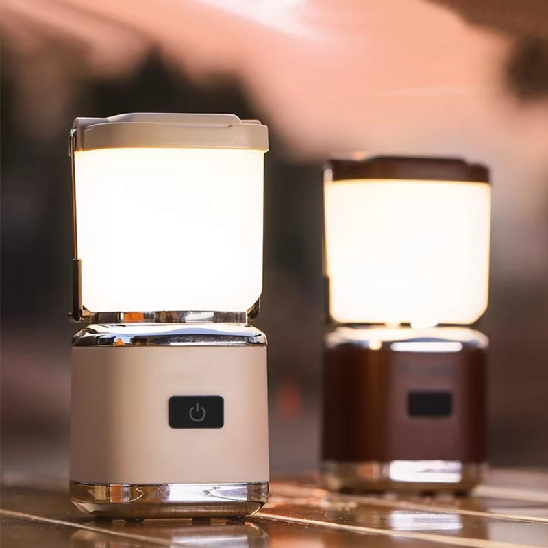 CampBeam – Lampă multifuncțională de camping cu LED, mâner de agățat și încărcare USB