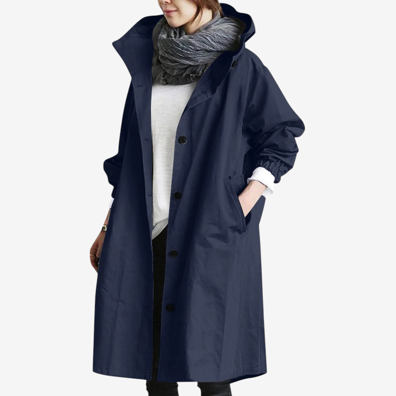 Trench-coat oversize à manches longues pour femme
