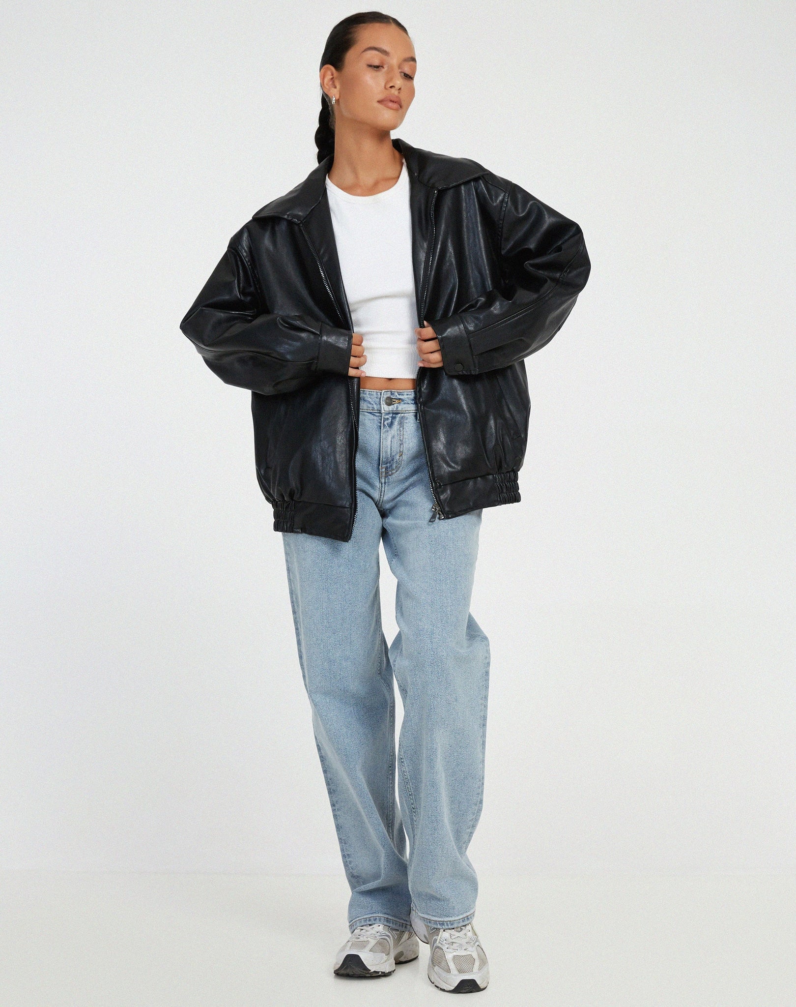 Emilia - Giacca oversize con cerniera, tessuto accogliente e tasche ampie