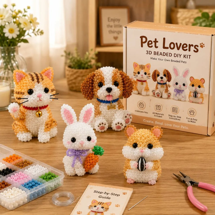 Beadimals - Kit de manualidades de animales con cuentas en 3D