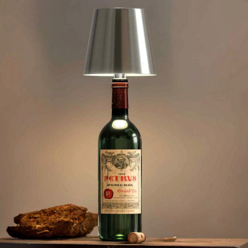 Glowtiva - Lampada LED senza fili per bottiglia con controllo touch e luminosità regolabile