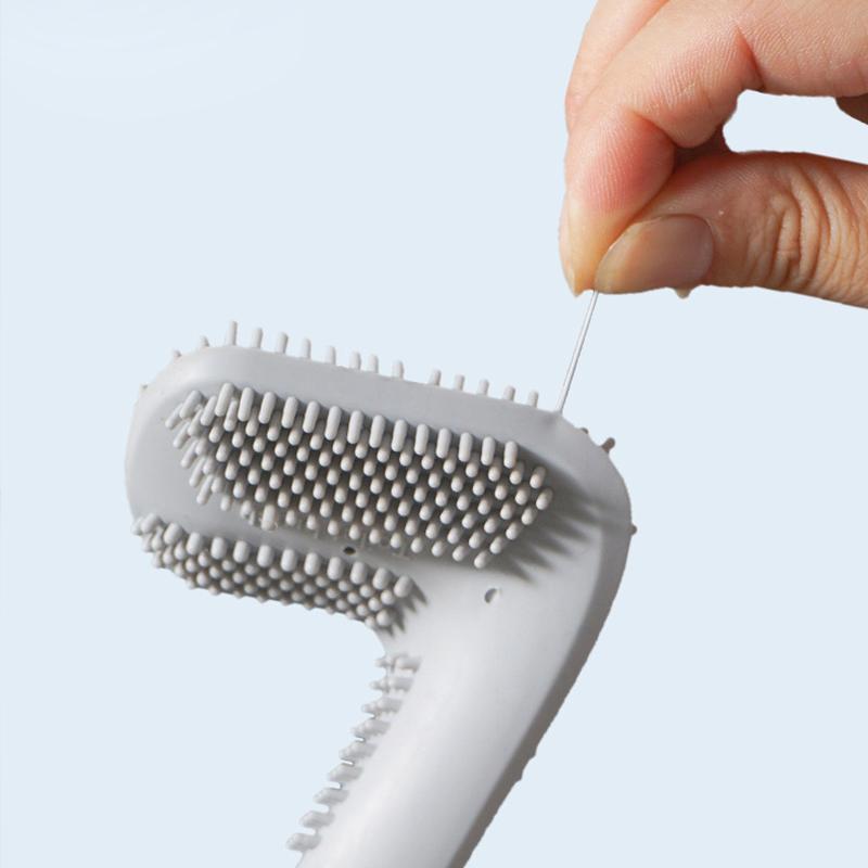 CleanEase – Brosse de toilette triangulaire au design ondulé pour un nettoyage approfondi des coins