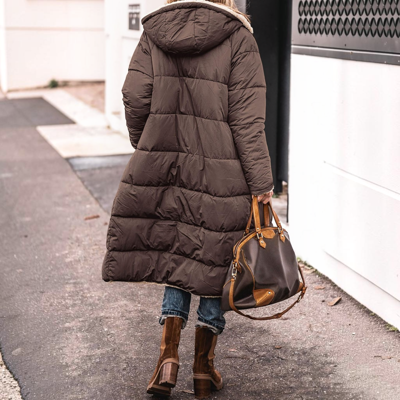 Women’s Hooded Long Sleeve Parka Coat
