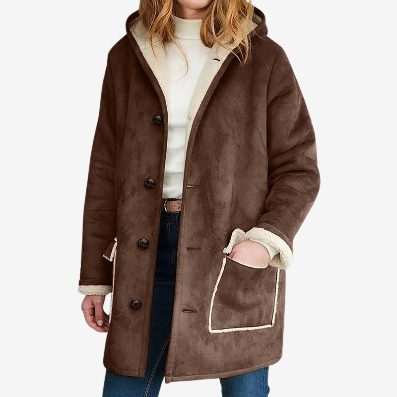 Bella - Manteau à manches longues avec fermeture à boutons