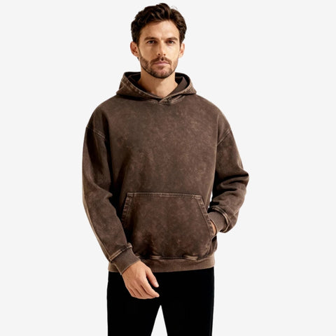 Jasper – Long Sleeve Hoodie With Ribbed Cuff And Pockets