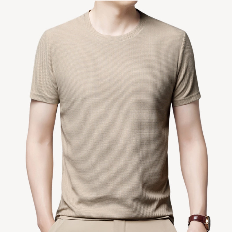 Owen – Tricou cu mâneci scurte și model de tip waffle respirabil