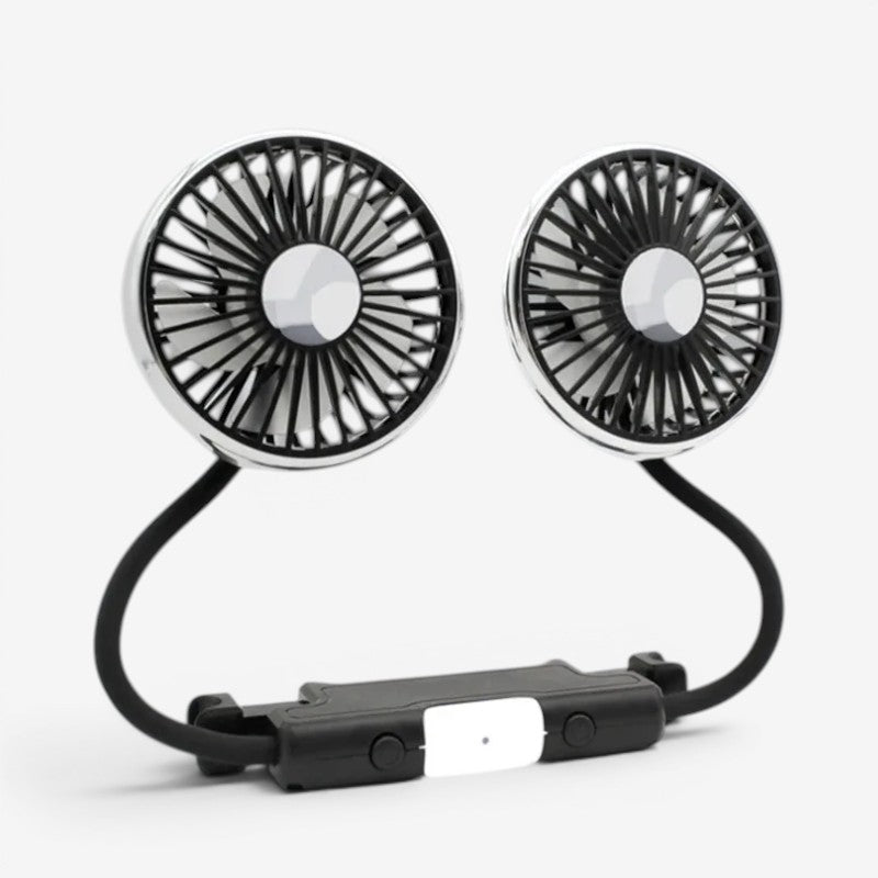 Ventilateur de voiture USB avec têtes rotatives doubles