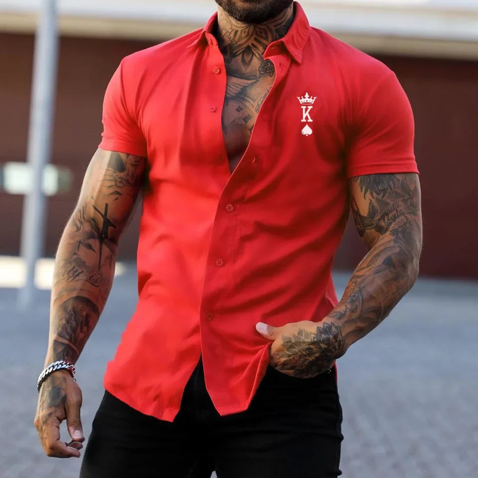Kai - Stylish short-sleeve shirt with button closure for a modern look