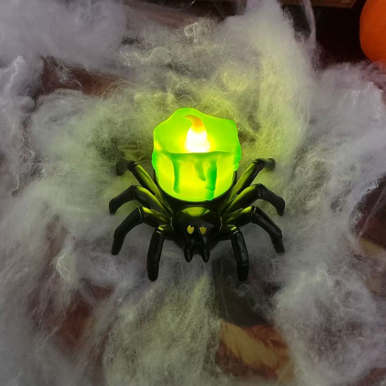Halloween Spider Candle Holders with Creepy Designs